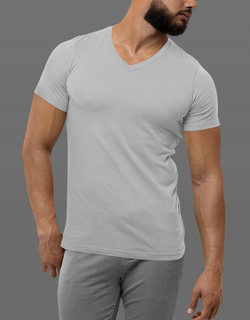 Grey V Neck T-shirt
