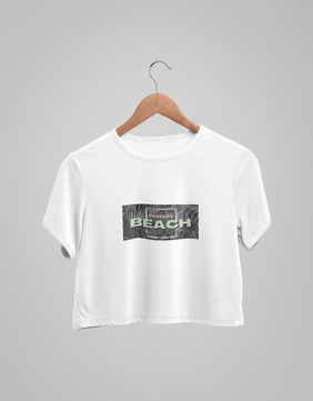 White Beach Crop T-shirt