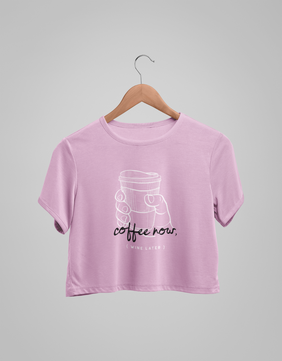Coffee Lover Lilac Crop Top